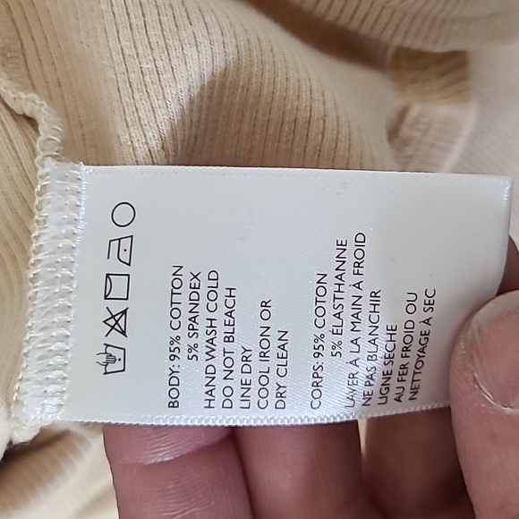 Urban Outfitters Romper Size Small Light Beige Ribbed Stretch Bodycon Casual Fun - Picture 6 of 6